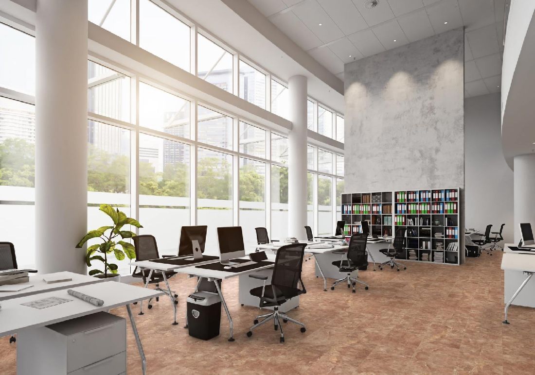 Kings Canyon Laminat Stonegloss Marmor Braun Fliese 4V zum Klicken Raum6