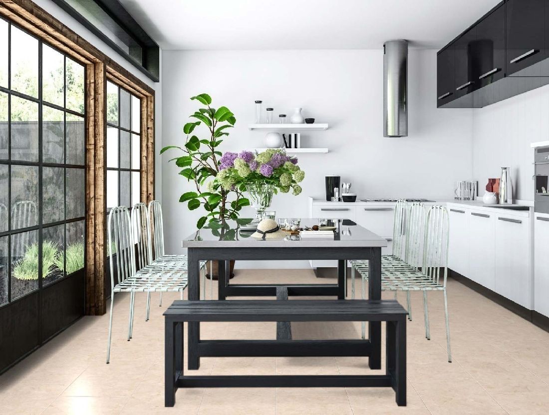 Kings Canyon Laminat Stonegloss Marmor Creme Fliese 4V zum Klicken Raum5