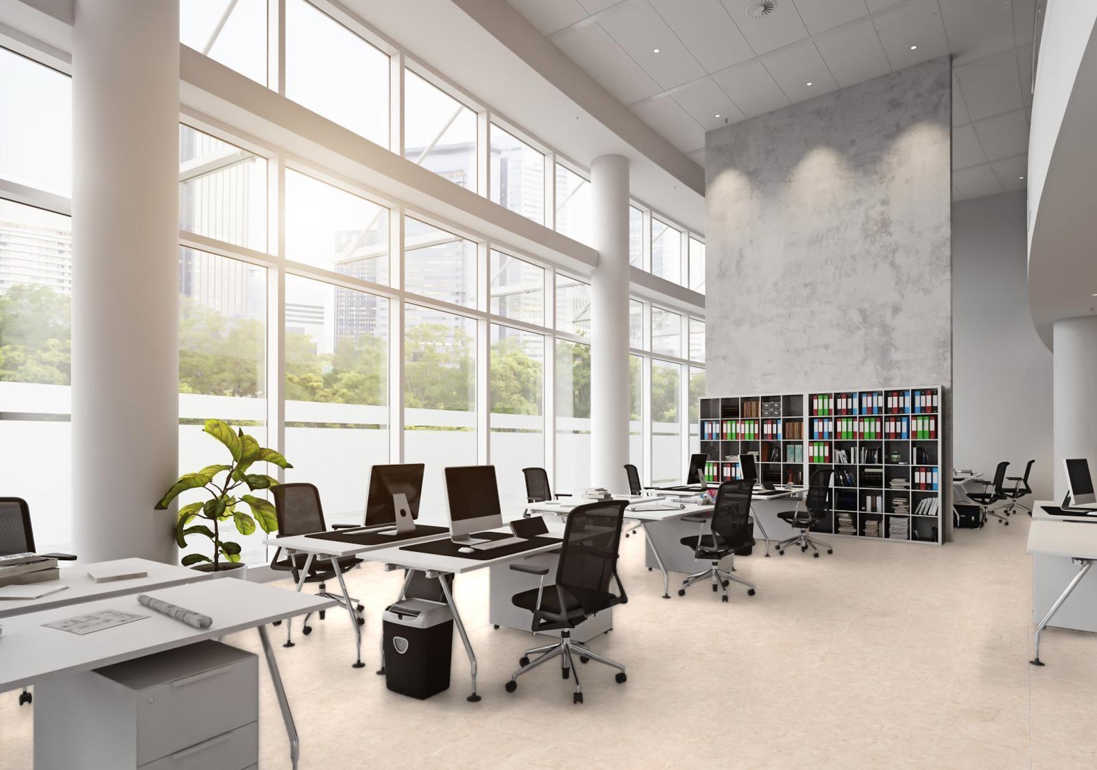 Kings Canyon Laminat Stonegloss Marmor Creme Fliese 4V zum Klicken Raum6