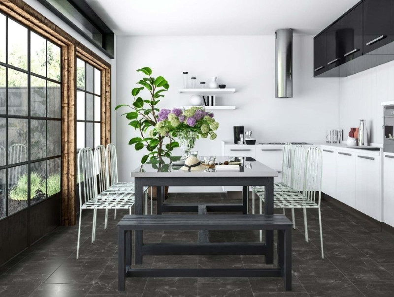 Kings Canyon Laminate Stonegloss Marble Dark High Gloss Tile 4V main product photo