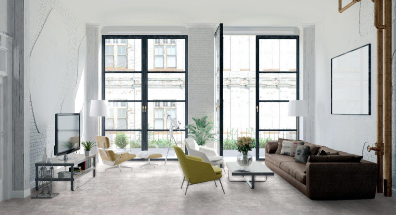 Kings Canyon Laminate Stonegloss Marble Gray High Gloss Tile 4V main product photo