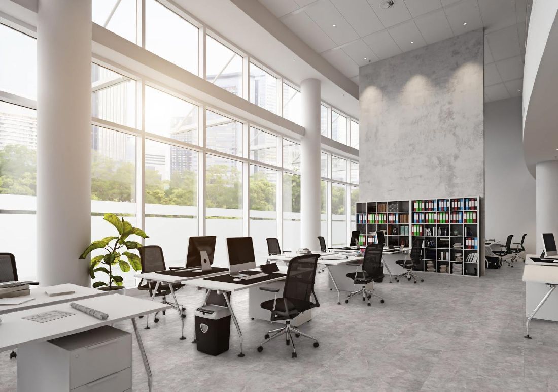 Kings Canyon Laminat Stonegloss Marmor Grau Fliese 4V zum Klicken Raum6