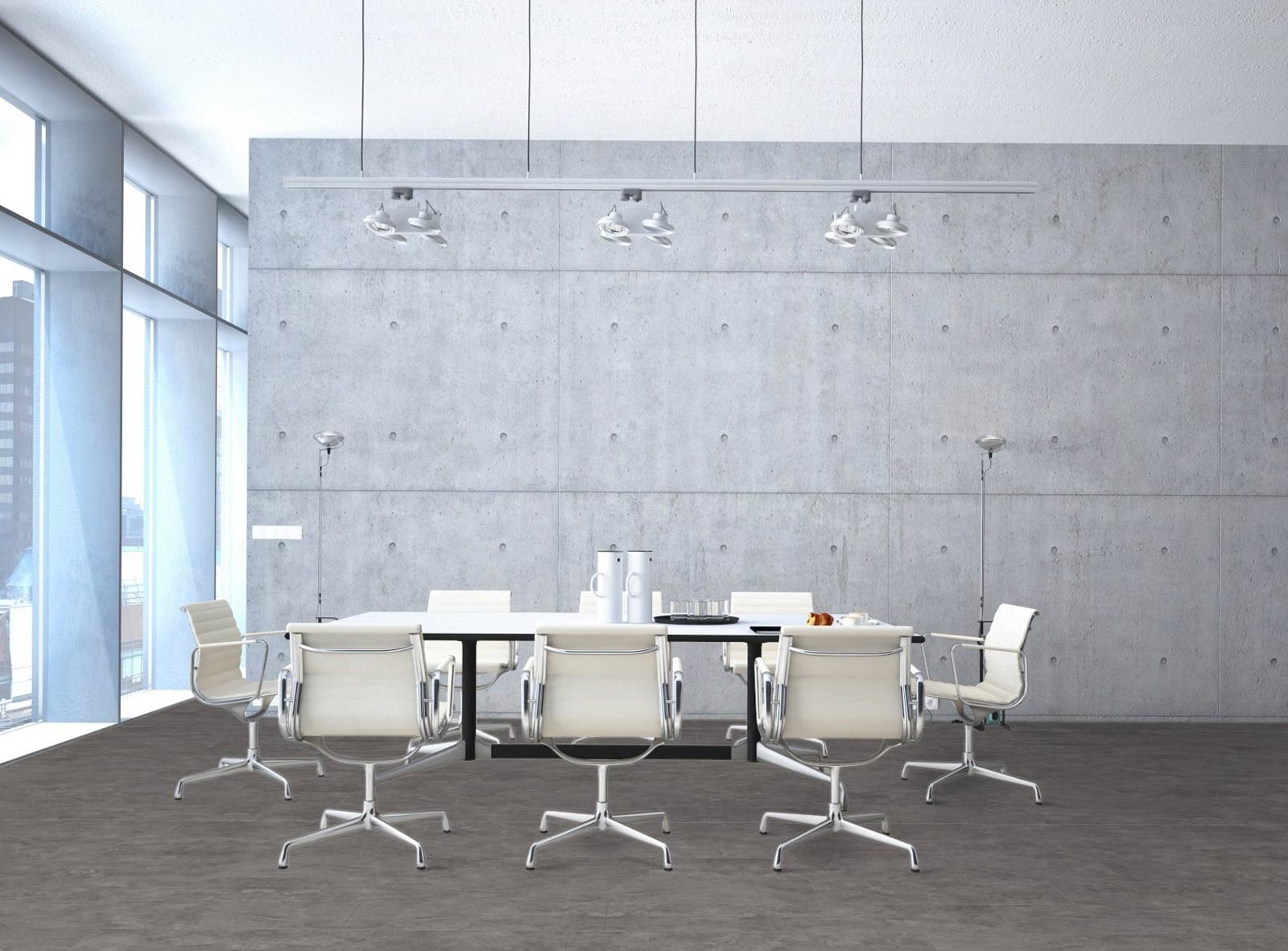 Kings Canyon Laminat Stonegloss Marmor Grau Fliese 4V zum Klicken Raum7