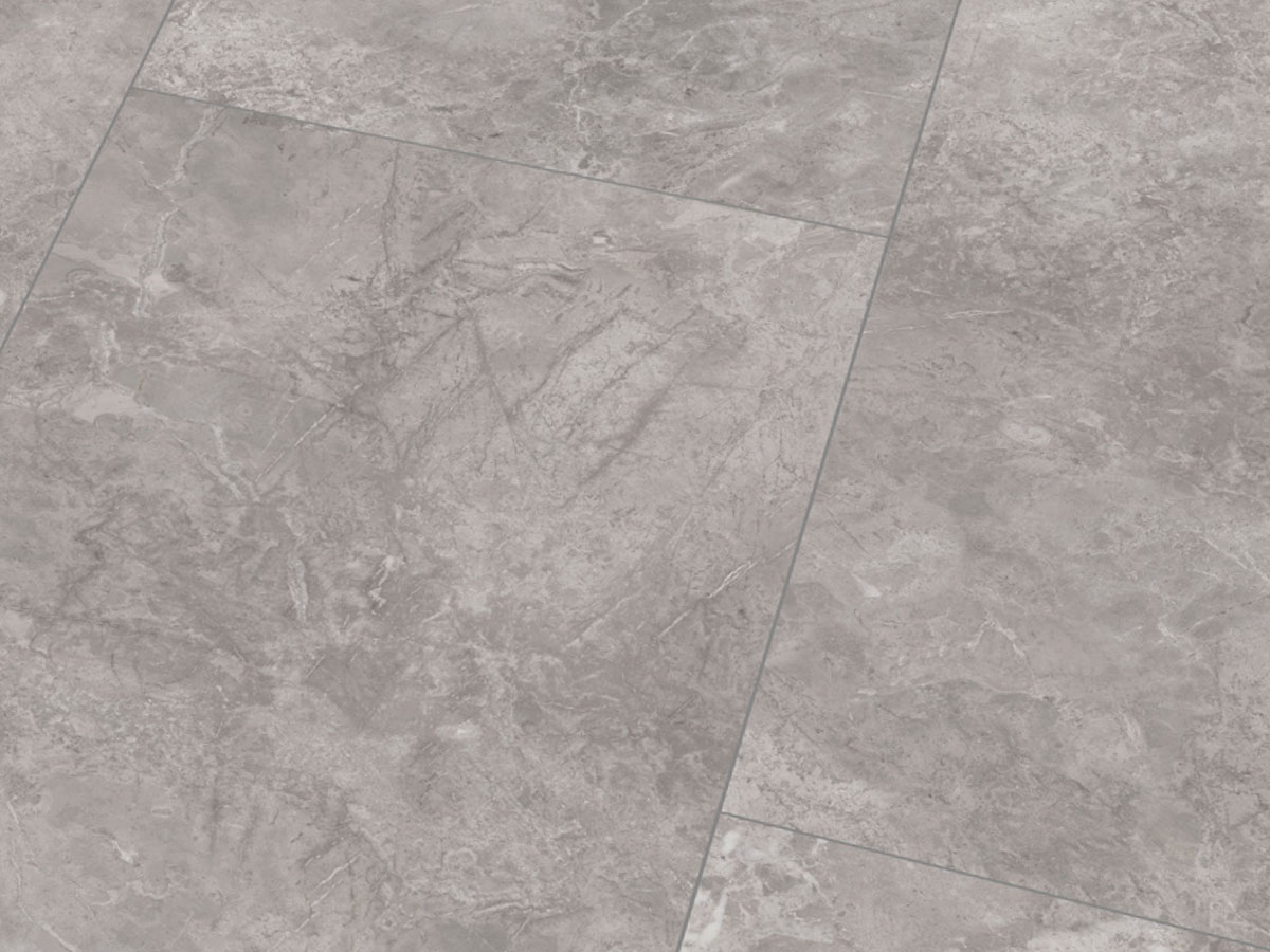 Kings Canyon Laminat Stonegloss Marmor Grau Fliese 4V zum Klicken Raum1