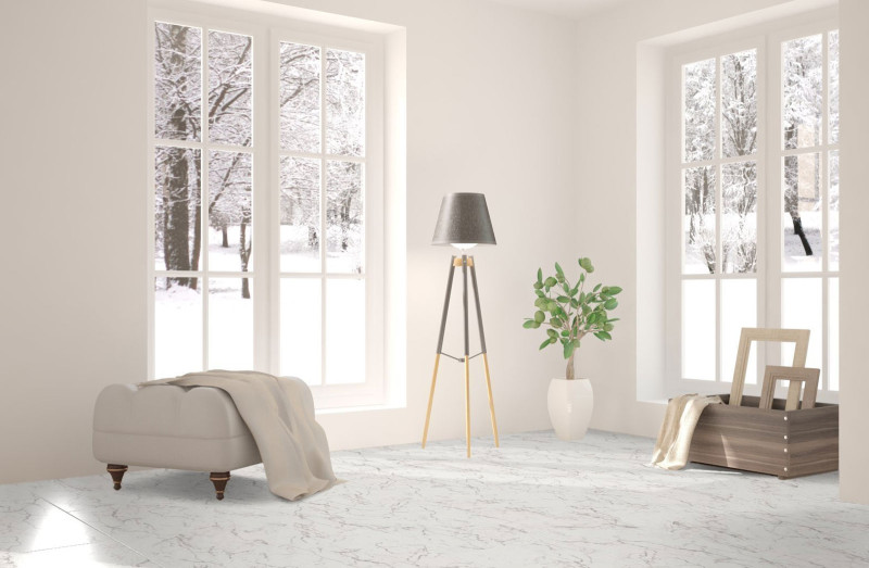 Kings Canyon Laminate Stonegloss Marble White High Gloss Tile 4V main product photo