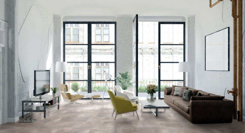Kings Canyon Sol stratifié Stonegloss Ardoise Gris Clair Très brillant Carrelage 4V main product photo
