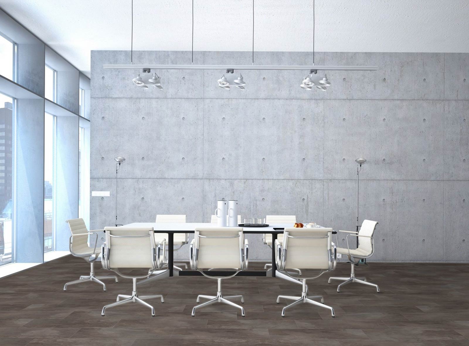 Kings Canyon Laminat Stonegloss Schiefer Hellgrau Fliese 4V zum Klicken Raum7