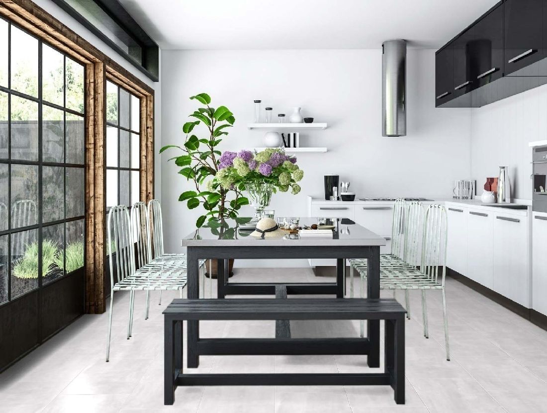 Kings Canyon Laminat Stonegloss Schiefer Weiß Fliese 4V zum Klicken Raum7