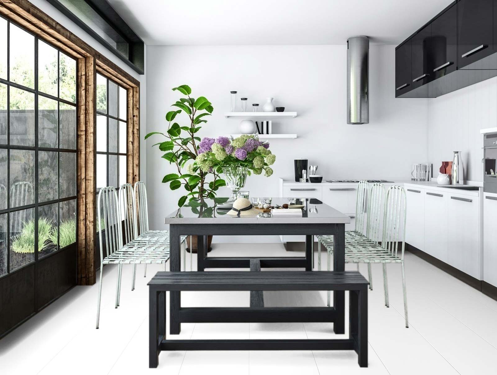 Kings Canyon Laminat Stonegloss Weiß Fliese 4V zum Klicken Raum3