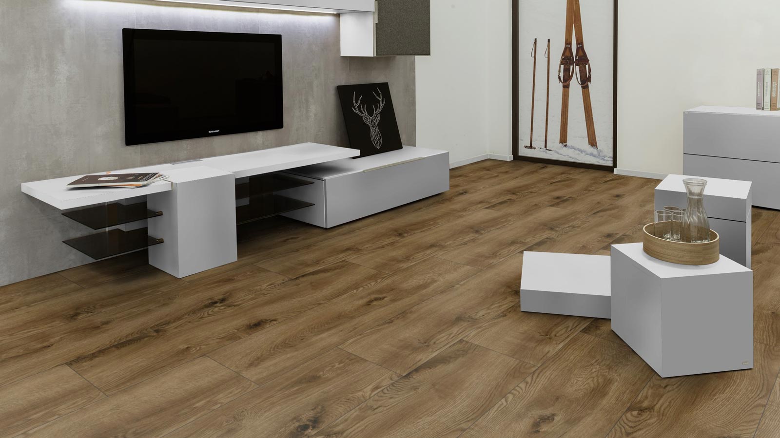 Kings Canyon Rigid Vinylboden Heavy Duty 4 Eiche Summerhall 1-Stab Breitdiele XL 4V Raum7