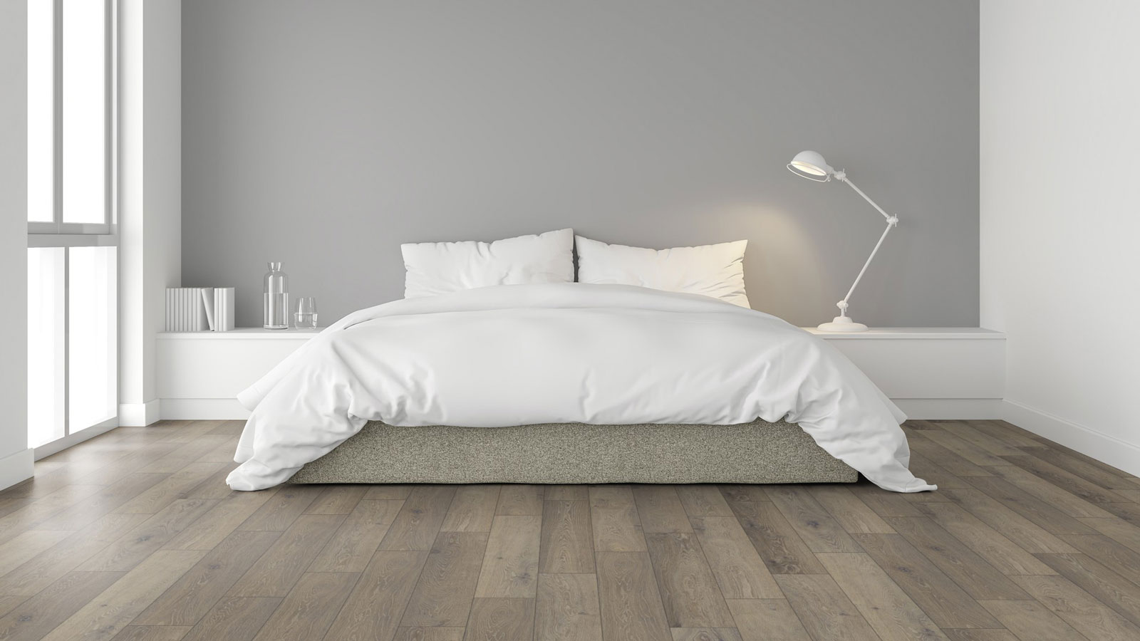 Kings Canyon Rigid Vinylboden Heavy Duty mit Schalldämmung Eiche Pentos erdfarben Landhausdiele 4V Raum7