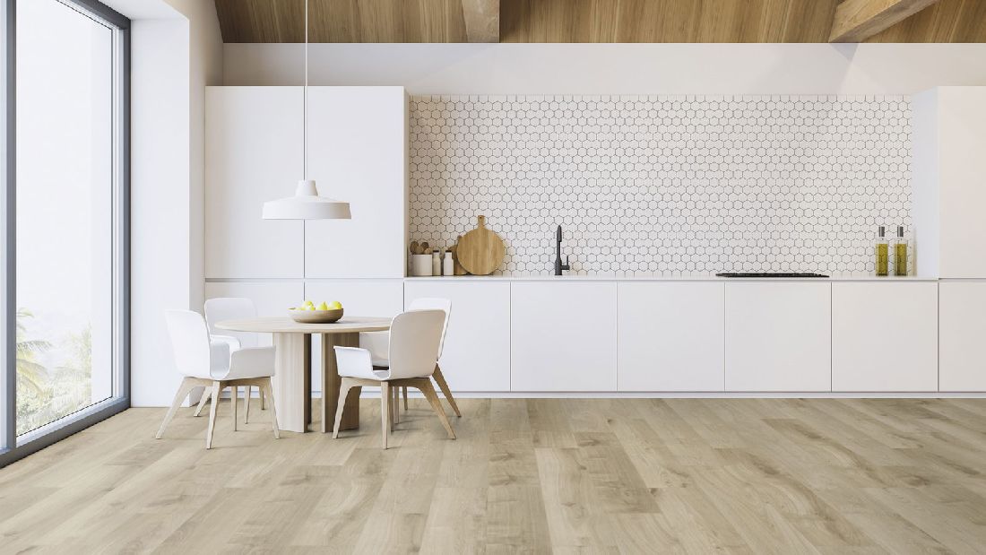 Kings Canyon Rigid Vinylboden Heavy Duty mit Schalldämmung Eiche Volantis Brown Landhausdiele 4V Raum7