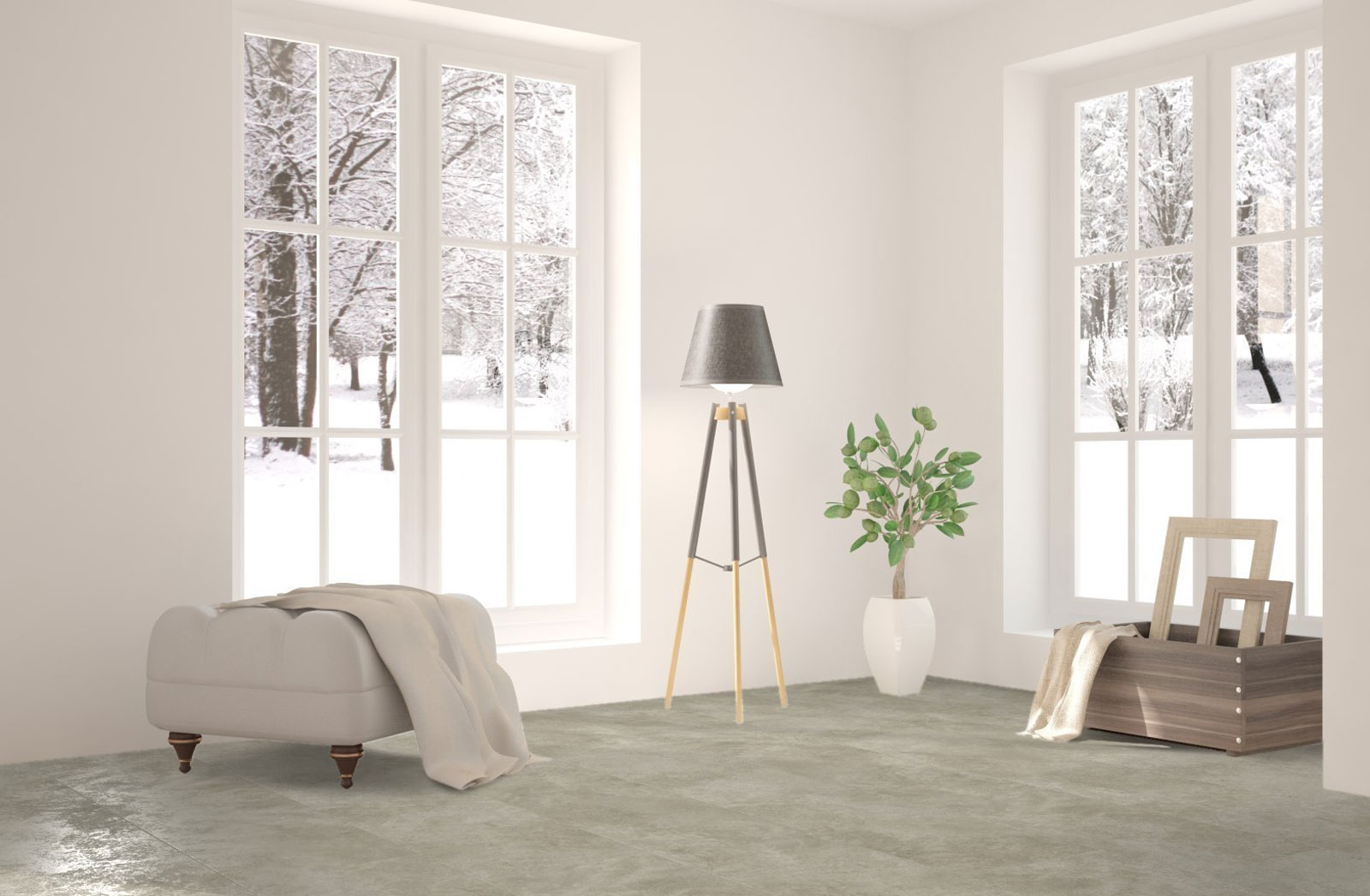 Kings Canyon Vinyl Loftstyle Gray Light Supermatt Fliese 4V zum Klicken Raum7