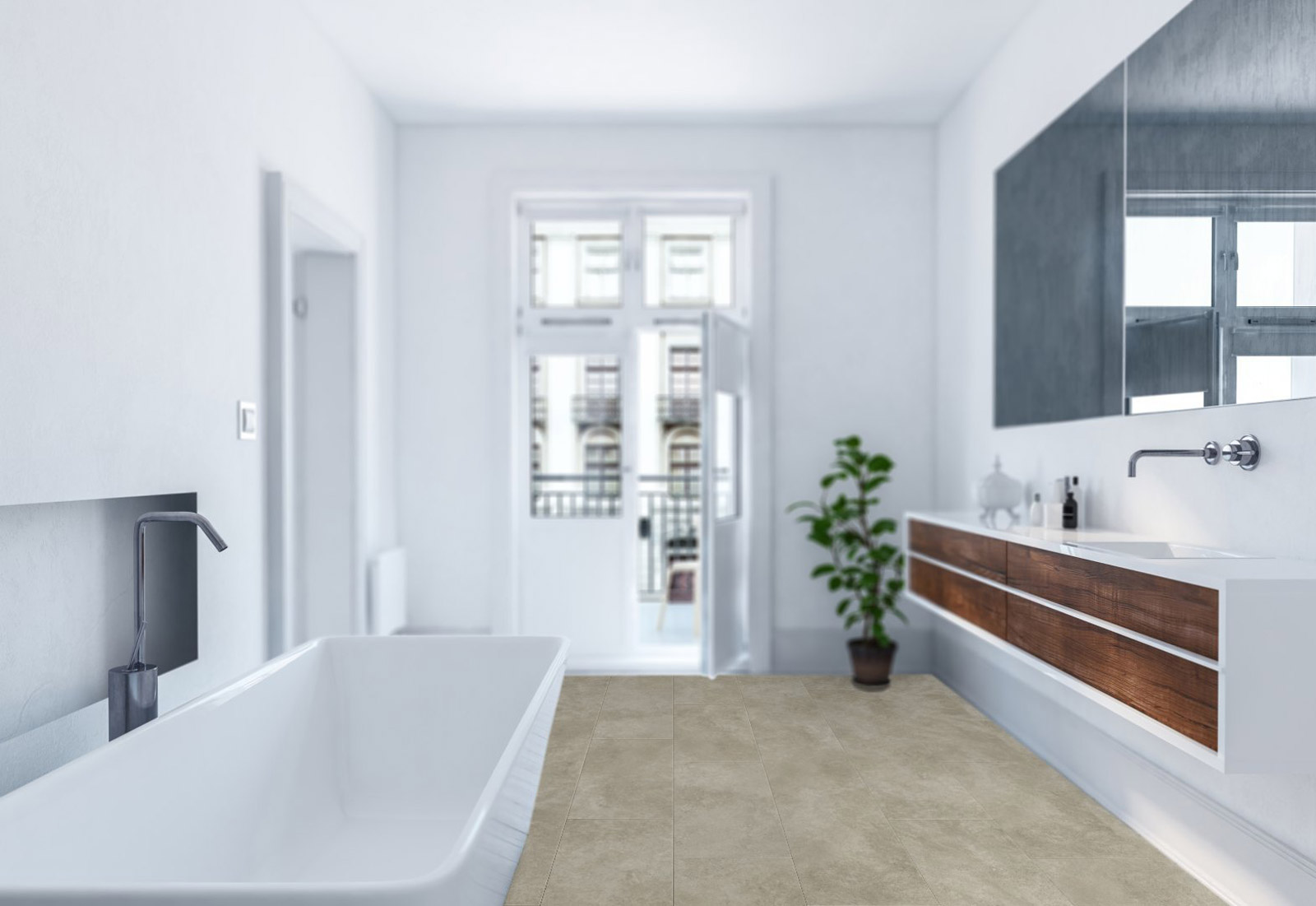 Kings Canyon Vinyl Loftstyle Gray Light Supermatt Fliese 4V zum Klicken Raum8