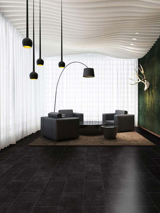 Kings Canyon Vinylboden Original Standard Beton Dunkelgrau Fliese 4V zum Klicken main product photo