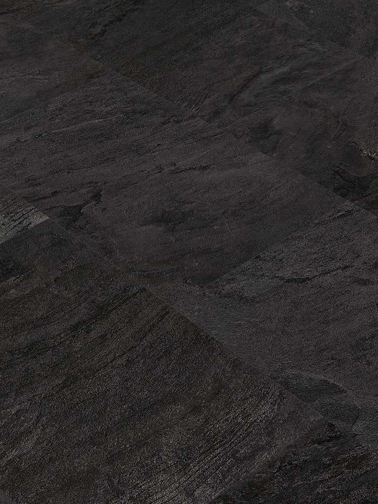 Kings Canyon Vinylboden Original Standard Schwarzschiefer Fliese zum klicken Raum1