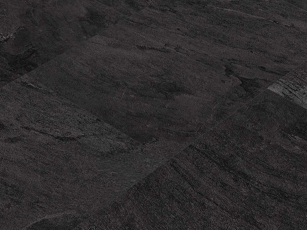 Kings Canyon Vinylboden Original Standard Schwarzschiefer Fliese zum klicken Raum2