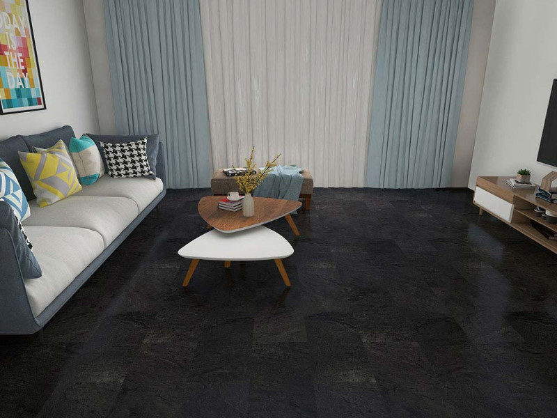 Kings Canyon Click Vinyl flooring Original Standard Slate Black Tile main product photo
