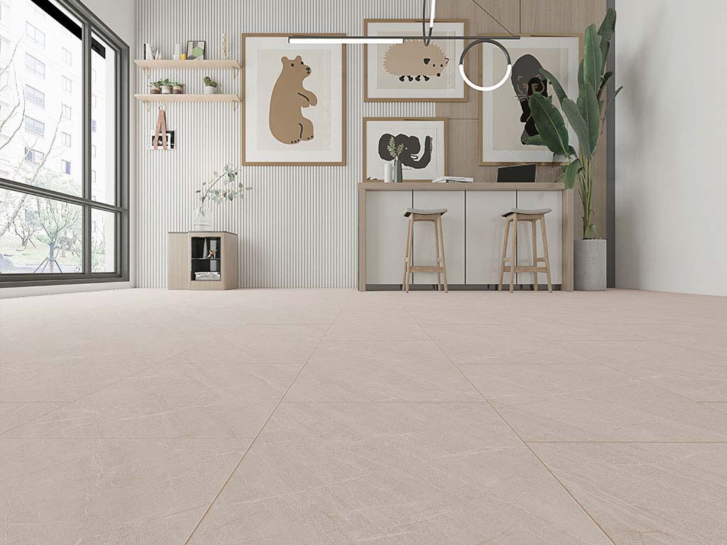 Kings Canyon Vinylboden Original Standard Stein Beige Fliese 4V zum klicken Raum4