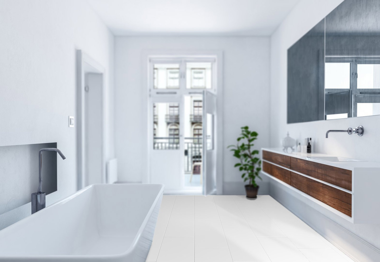 Kings Canyon Vinyl Tilestyle Weiss Matt Fliese 4V zum Klicken Raum8