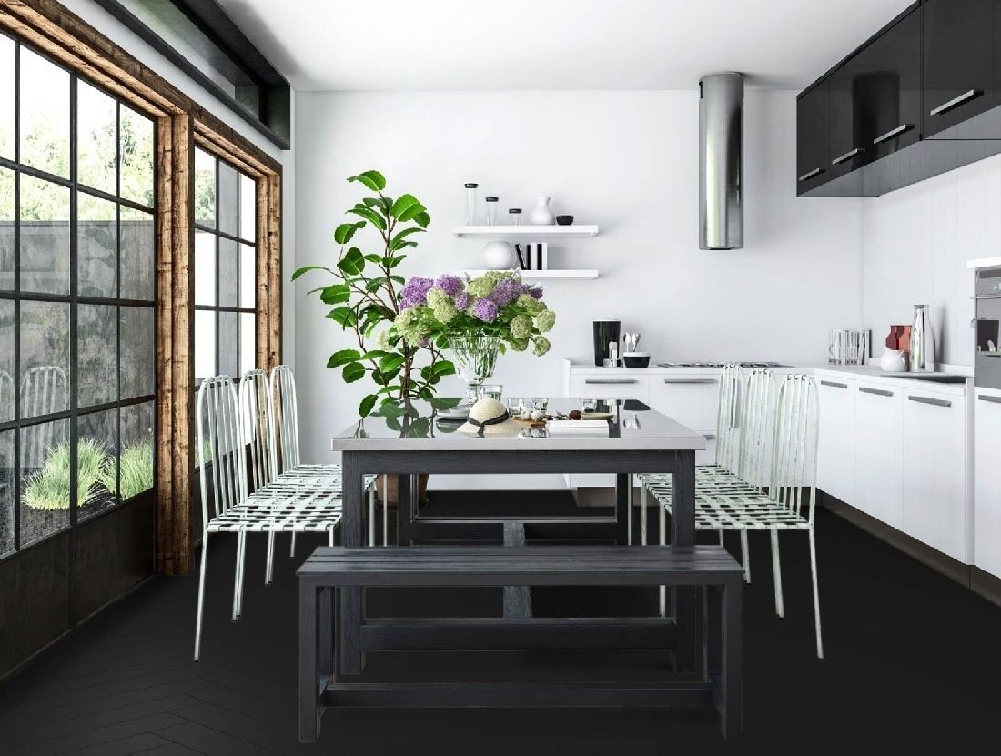 Kings Canyon Vinyl Timeless Black Villa Holzstruktur Fischgrät 4V zum Klicken Raum5