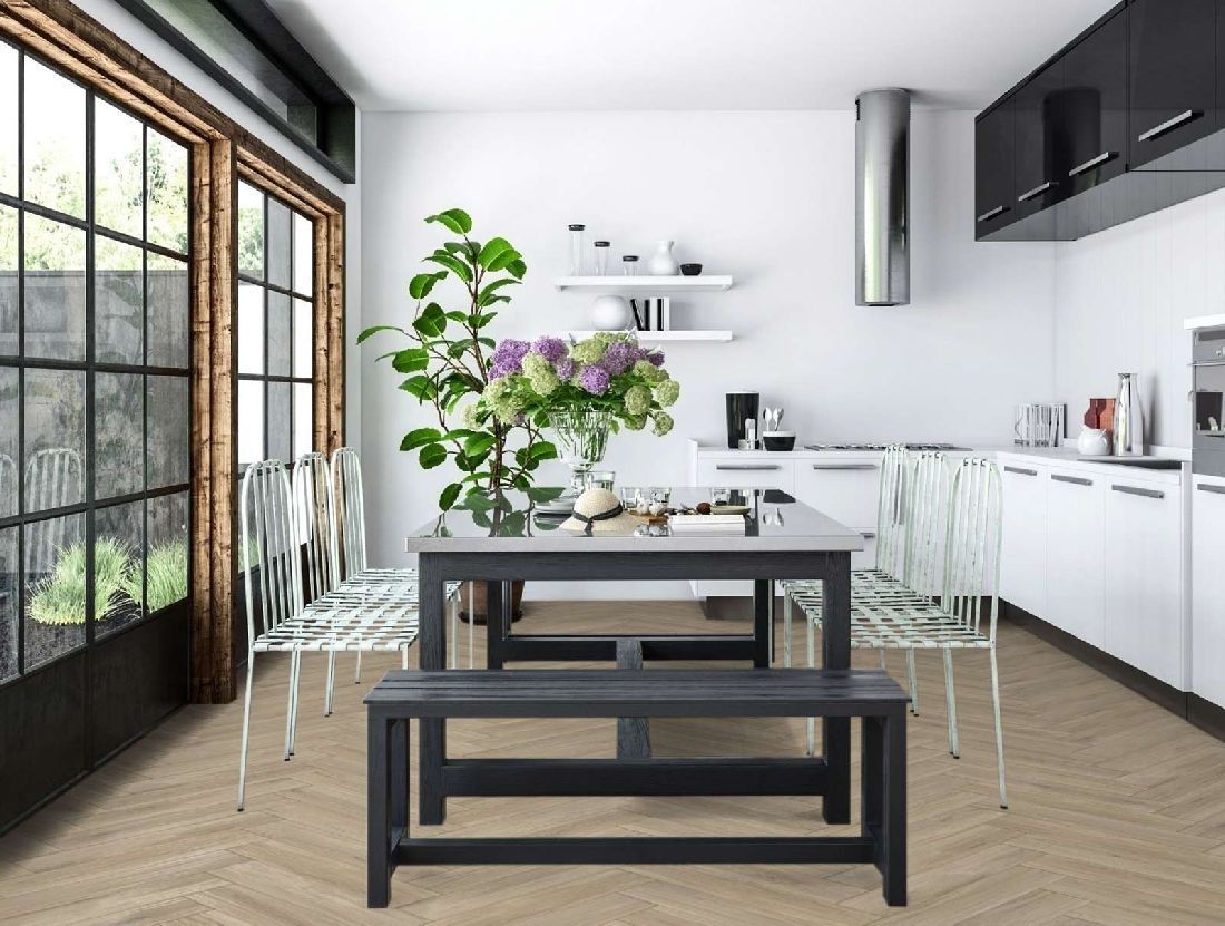 Kings Canyon Vinyl Timeless Oak Barnay Holzstruktur Fischgrät 4V zum Klicken Raum6