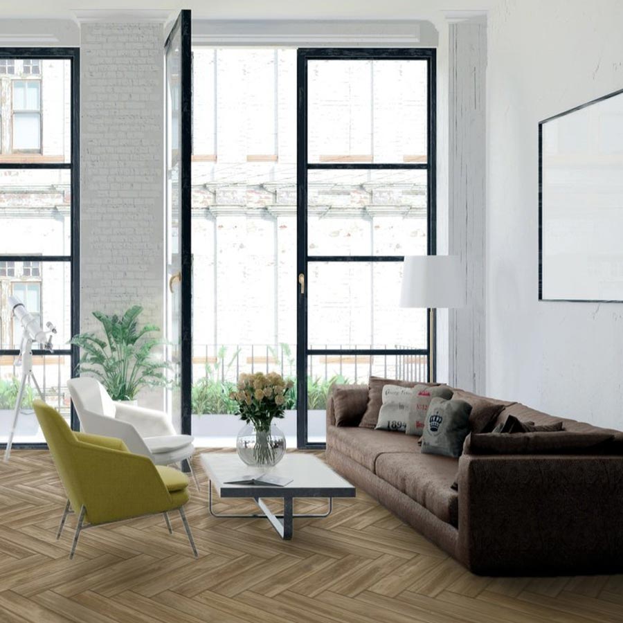 Kings Canyon Vinylboden Timeless Oak Darcey Holzstruktur Fischgrät 4V zum Klicken Erlebnismodus