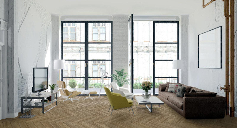 Kings Canyon Click Vinyl flooring Timeless Oak Darcey Wood Texture Herringbone 4V main product photo