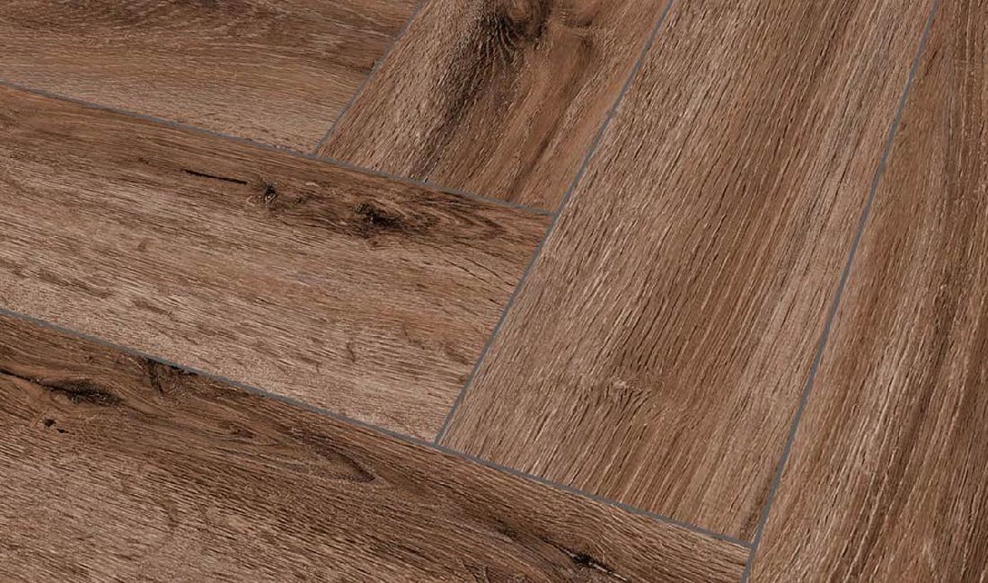 Kings Canyon Vinyl Timeless Oak Essey Holzstruktur Fischgrät 4V zum Klicken Raum1