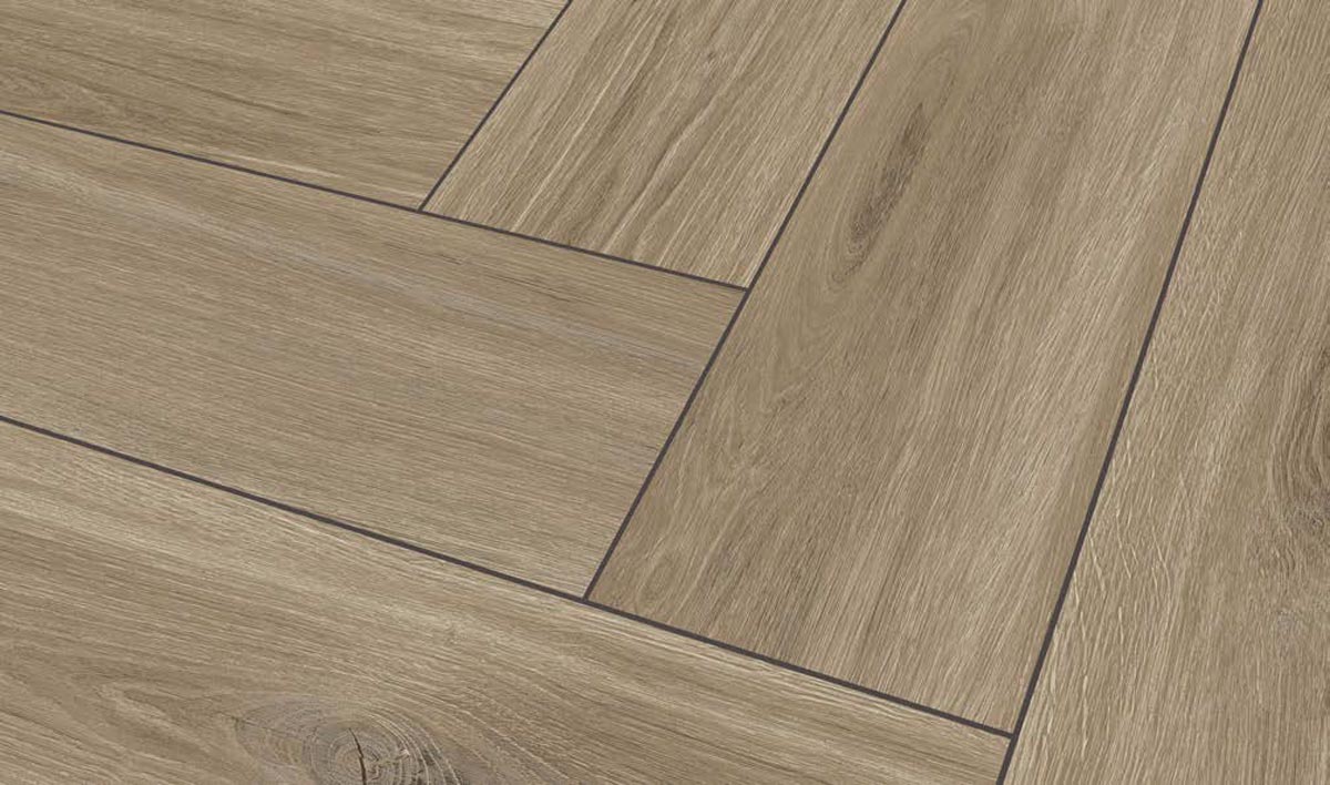 Kings Canyon Vinyl Timeless Oak Missery Holzstruktur Fischgrät 4V zum Klicken Raum1