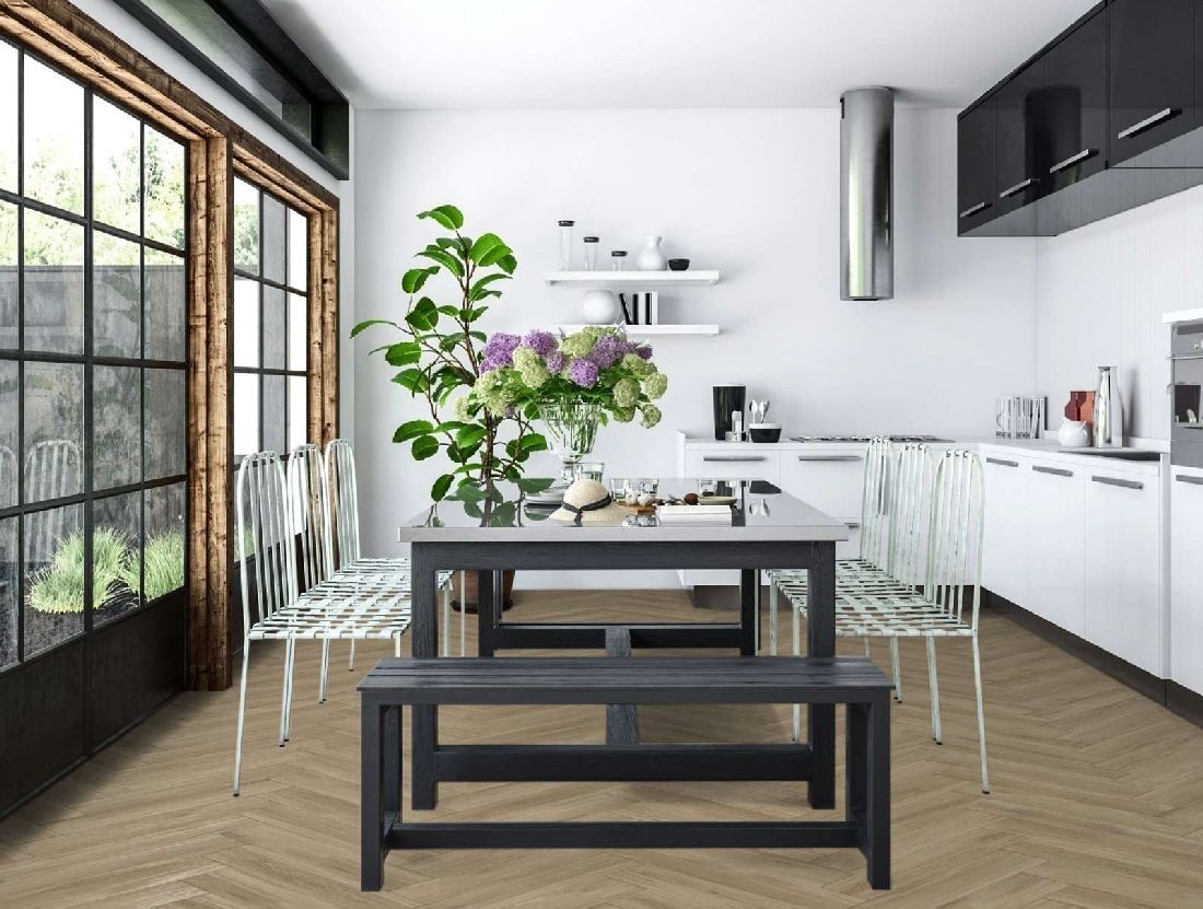 Kings Canyon Vinyl Timeless Oak Missery Holzstruktur Fischgrät 4V zum Klicken Raum6