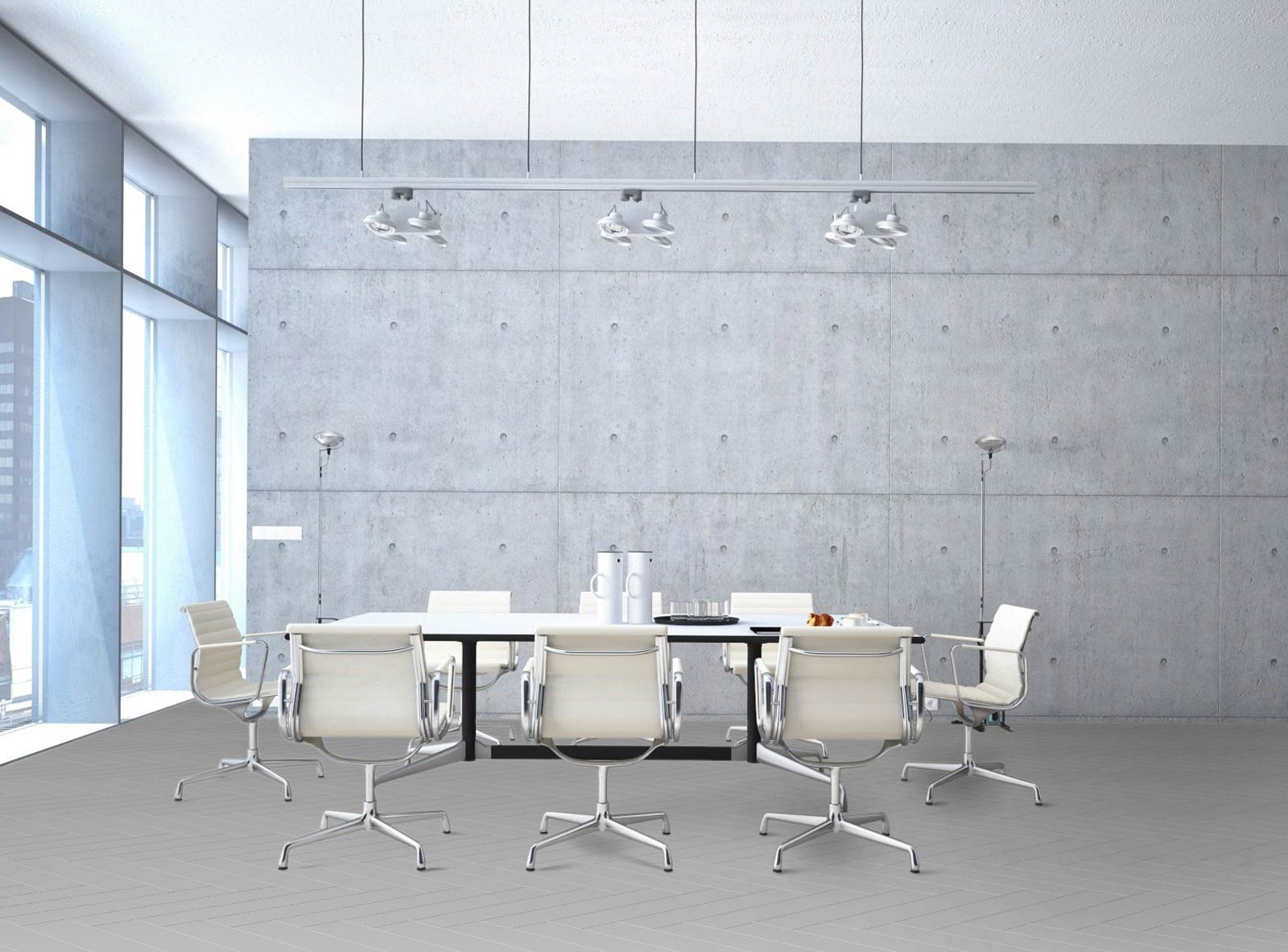 Kings Canyon Vinyl Timeless White Villa Holzstruktur Fischgrät 4V zum Klicken Raum5