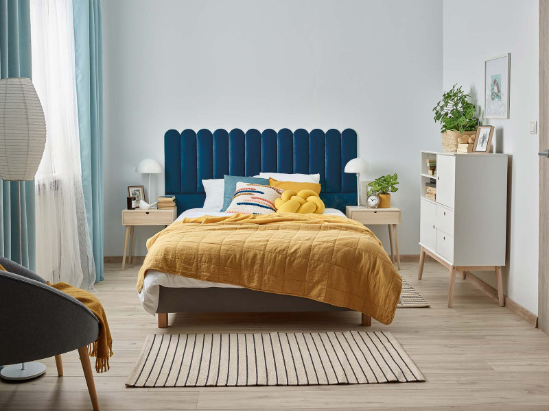 Kings Canyon Wandpaneele Wandpolster ROOM Elli tiefes Blau 60x15cm oval main product photo