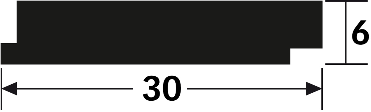 Meister Abdeckleiste 6/30 mm Eiche cremeweiß 1271 Abmessungen