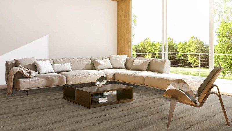 Meister Design flooring MeisterDesign. flex DL 400 Pebble grey old wood oak 7125 1-strip M4V main product photo