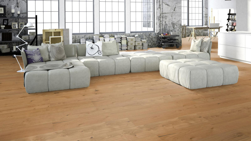 Meister Lindura Holzboden HD 400 Eiche authentic 8915 lackiert 1-Stab Landhausdiele 2V/M2V main product photo