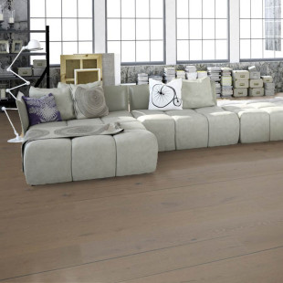 Meister Lindura wood flooring HD 400 oak authentic clay gray 8901 oiled 1-plank 2V/M2V 270 mm