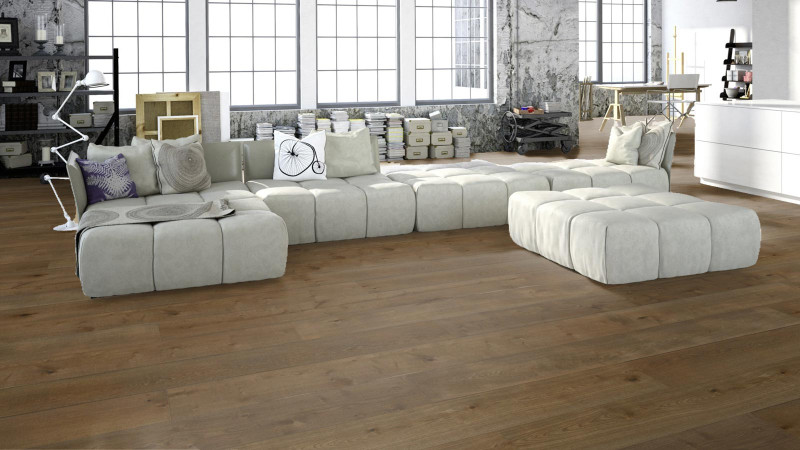 Meister Lindura wood flooring HD 400 Authentic olive grey oak 8903 oiled 1-strip 2V/M2V 270 mm main product photo