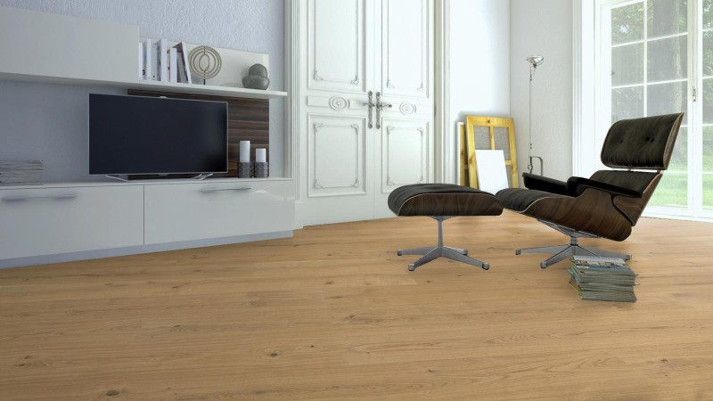 Meister Lindura wood flooring HD 400 Authentic pure oak 8902 1-strip 2V/M2V 320 mm main product photo