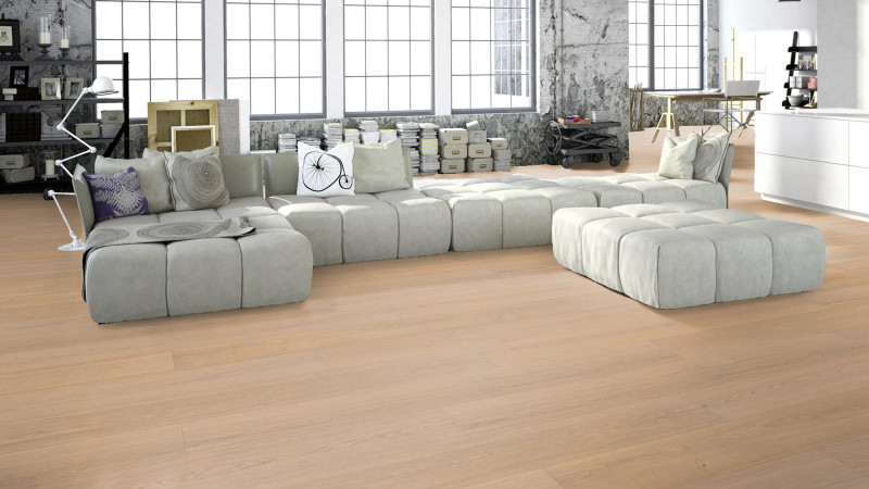 Meister Lindura wood flooring HD 400 Natural light oak 8918 1-strip 2V/M2V main product photo
