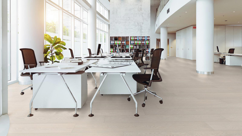 Meister Lindura wood flooring HD 400 Natural polar white oak 8920 1-strip 2V/M2V main product photo