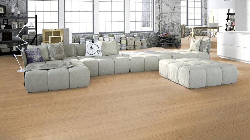 Meister Lindura wood flooring HD 400 Pure natural oak 8906 1-strip 2V/M2V 320 mm main product photo
