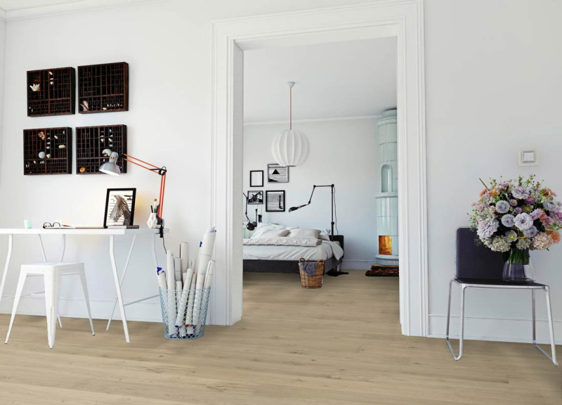 Meister Lindura wood flooring HD 400 Cream oak lively 8935 1-strip 2V/M2V main product photo