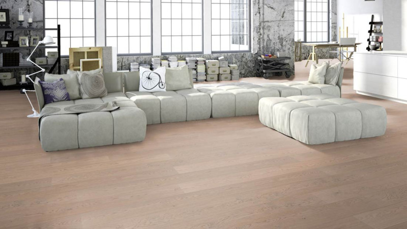 Meister Lindura wood flooring HD 400 Off-white oak lively 8937 1-strip 2V/M2V main product photo