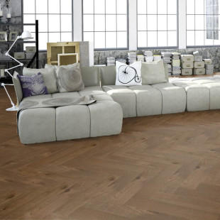 Meister Lindura wood flooring HS 500 oak classic olive gray 8926 herringbone M4V