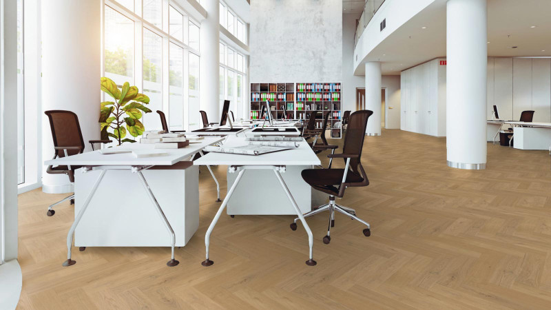 Meister Lindura wood flooring HS 500 Classic pure oak 8928 Herringbone M4V main product photo