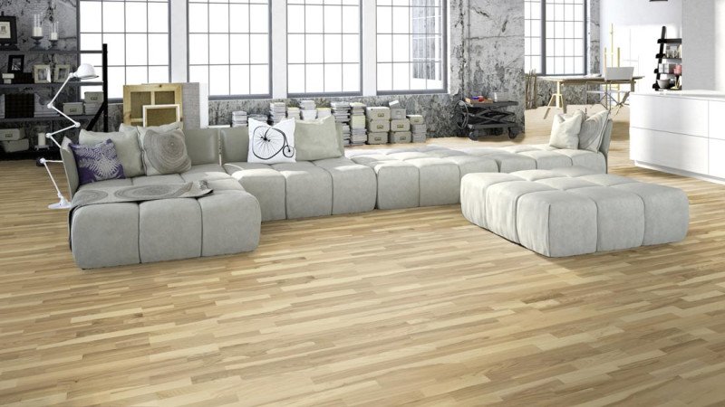 Meister Parquet MeisterParkett. longlife PC 200 Pure ash lively 9047 3-strip main product photo
