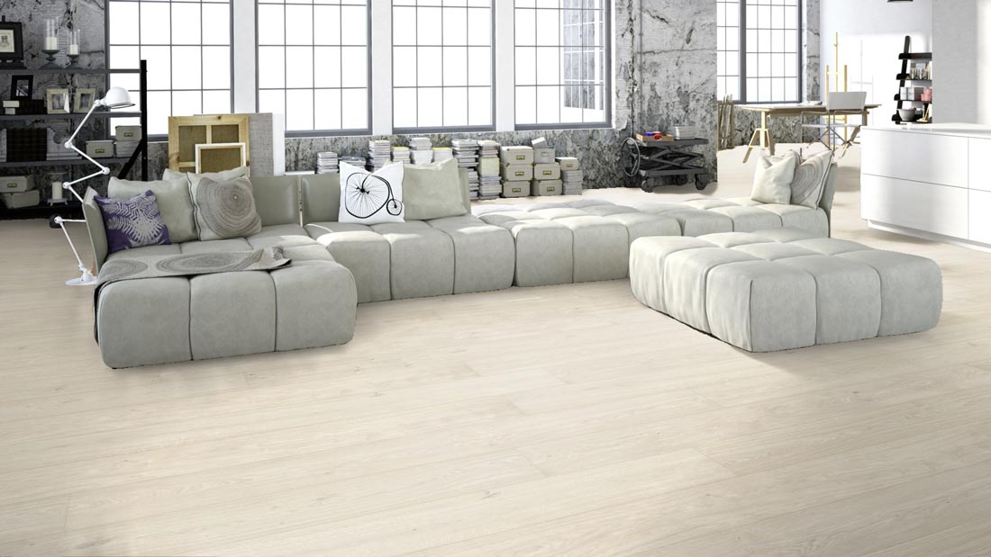 Meister Parkett MeisterParkett. longlife PD 450 Eiche authentic weiß gekälkt 9003 1-Stab 2V/M2V Raum2