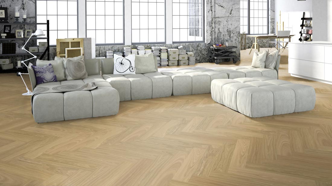 Meister Parkett MeisterParkett. longlife PS 500 Eiche harmonisch 9000 Fischgrät M4V Raum2