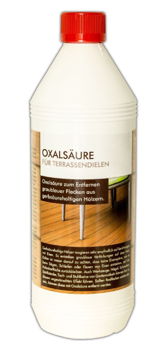 Oxalic acid for removing water stains that have turned black from wooden floors and decking boards. main product photo